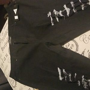 Black distress Jeans